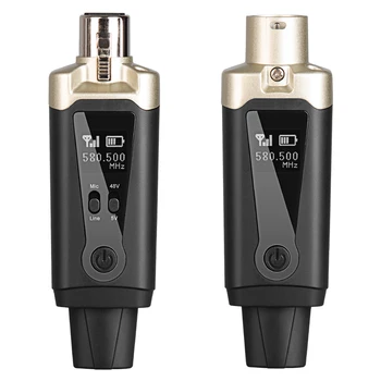 Bezdrôtový Mikrofón Systém UHF Bezdrôtová XLR Vysielač a Prijímač pre Dynamický Mikrofón, Audio Mixer, PA Systém