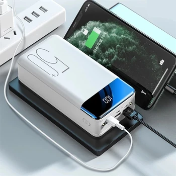 100000mAh Power Bank Prenosné Rýchle Nabíjanie PowerBank 3 USB PoverBank Externé Batérie, Nabíjačky Pre Mobilné Telefóny, Tablety