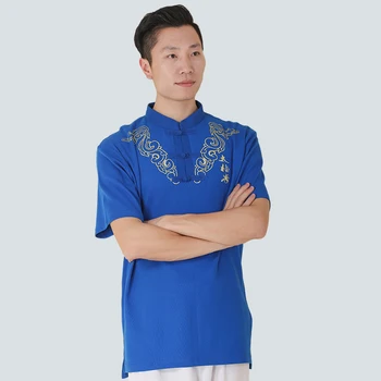 Bojové Umenie Jednotné Tai Chi Oblečenie Wushu Oblečenie Kung Fu Šaty Žien A Mužov Unisex Kun Master T-tričko Krátky Rukáv 2023 Nové