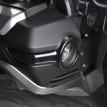PANICAL Chrome Hmlové Svetlo Výbava Krúžky Hmlové Svietidlo ochranný Kryt Pre Honda Gold Wing GL1800 F6B 2018-2023 ABS Čierna Strieborná