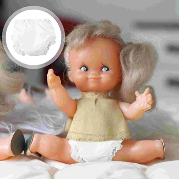 12pcs Biele Baby Mini Obväzu Hra, Oblečenie, Doplnky