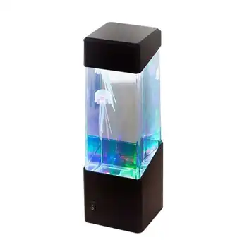 Farebné LED Medúzy Sopky Želé Rýb Akvárium Nočné Svetlo Domova Atmosféru Lampa Nie je priložený USB Kábel