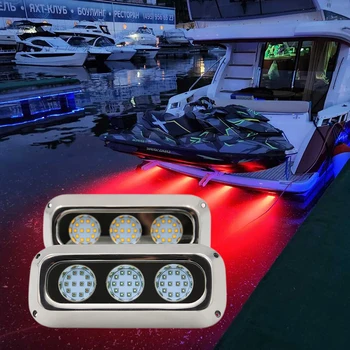 Hz 180w Lodné Príslušenstvo Podvodné DC12V 24V Yacht Lampa Morských Časti RGBW Vodotesný IP68 316L Nerezovej Ocele, Rybolov Nočné Svetlo