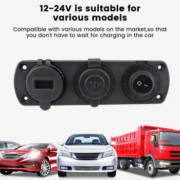 Nabíjací Panel Dual Port USB Nabíjačku Mobilného Telefónu Nepremokavé 12-24V Auto Duálny Nabíjačka pre Auto