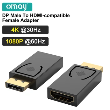 DP Samec Na HDMI kompatibilné Žena Adaptér Display Port kompatibilný s HDMI Splitter HD TV Kábel, Adaptér pre TV Projektor 4K@30Hz AUX