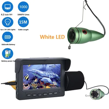 Video Ryby Finder 4.3 Palcový LCD Monitor 1000TVL Podmorský Rybolov Fotoaparát Kit Biele Svetlo Pre Zimné Ľadové Jazero, More, Rybolov