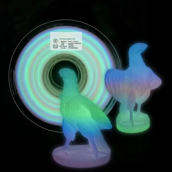 Chko Svietiť V Tme Noctilucent 1 kg 1.75 mm Vlákna Rainbow 3D Plastov Pre 3D Tlačiarne Húževnatosť Non-Jedovaté Rýchle dodanie