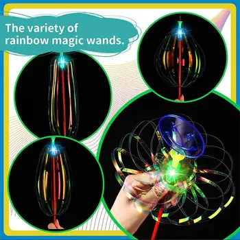 Blikajúce Svetelné Twisted Bublina Prútik Zábava Rainbow Bubble Bobble Hračka Pre Deti Svietiť V Tme Hračky Narodeninám