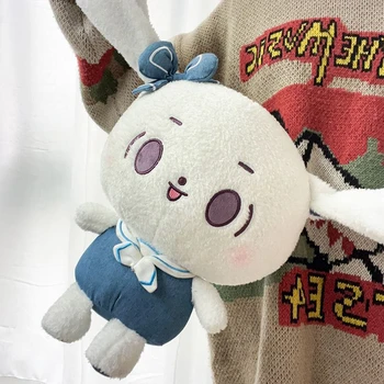 28 CM Kawaii Bunny-ear Plyšové Hračky Navy Kovboj Séria Vybavený Veľkými Očami Bunny-bábika Slávnostné Darčeky Na Narodeniny Detí