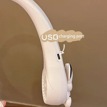 Sanrio Pachacco Visí na Krku Ventilátor Lete Nové Kreslené Kawaii Prenosné USB Nabíjateľné Leafless 4000Mah Elektrický Ventilátor pre Šport