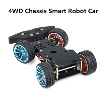4 Kolies DIY Servo Robot Auto 4WD Šasi Smart Auto Príslušenstvo Pre Arduino Auto Platformu S Kovovou Servo Ložisko Auta Výstroj Ovládanie