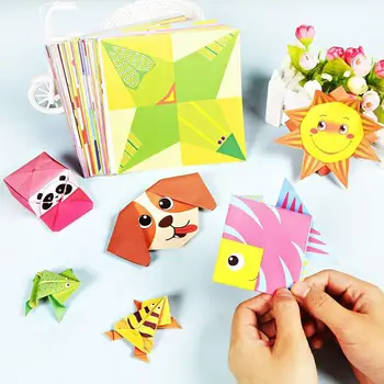 1 Nastavte Montessori Hračky HOBBY Deti Plavidlá Hračka 3D animovaný Zvierat Origami Remeselníci Papier Umenia, Vzdelávania, Vzdelávacie Hračky pre Deti,