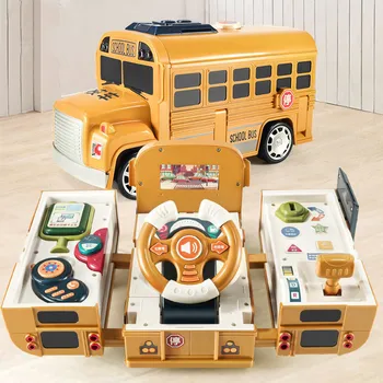 Deformácie Autobus Detí Volantu, Hračky Autobus Raného Vzdelávania Multifunkčné Simulácia Školský Autobus Simulácia Hračka Auto
