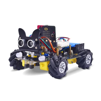 Všesmerového Pohyb 4WD Mecanum Robot Auto pre Mikro:bit Hračka Robot Auto s Vývojom Dosky Micro bit V2
