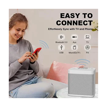Karaoke Stroj, Prenosné Bluetooth PA Systém s 2 Bezdrôtové Mikrofóny, Rodinné Stretnutie, Schôdzka, Piknik