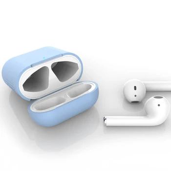 Silikónová Slúchadlá do uší pre Prípad Apple AirPods 2 Generácia Bezdrôtového pripojenia Bluetooth, Ochranný Kryt, Ultra-tenké Prípade Príslušenstvo