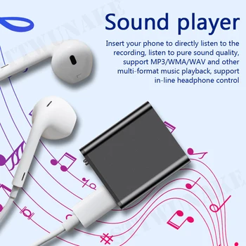 Mini Aktivovaný Hlasový Záznamník Malé Digitálne Nahrávanie Zvuku Počúvanie Audia Profesionálne Diktafón Micro Flash Player Zariadenie