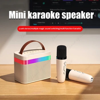 Nová Farba Svetla Systém domáceho kina s Bezdrôtovými Malé Mini Bluetooth Zvuk Vonkajšie Prenosné Nahrávacie Reproduktor S Mikrofónom Pre KTV