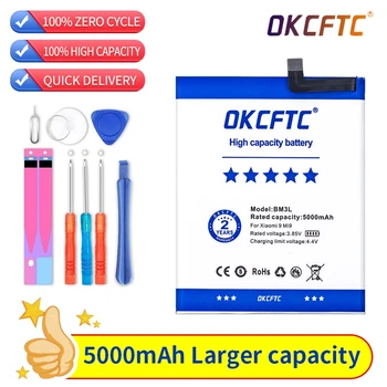 OKCFTC 5000mAh BM3L Náhradné Li-ion Záložnú Batériu pre Xiao 9 MI9 M9 MI 9 Telefón +Rýchle Prísť+Bezplatné Nástroje Súpravy
