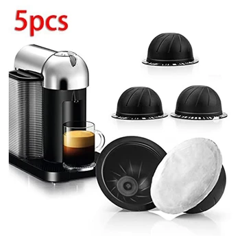 5PC Opakovane Pomocou Kávové Kapsule Nespresso pre Vertuo Vertuoline Naplniteľné Struky 230ML