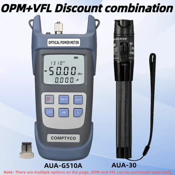 FTTH Optický Kábel Tester Tool Kit (Voliteľné) (OPM -50 ~+26dBm)Optické Power Meter&(30/1/10/20/50mw VFL)Vizuálne Poruchy Locator