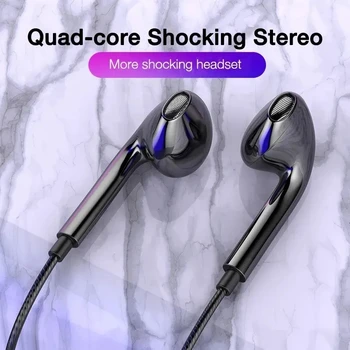 1.2 M Káblové Slúchadlá Stereo Bass V Uchu 3,5 mm Káblové Slúchadlá S Mikrofónom Šport, Hudba Headset, Handsfree Pre Android