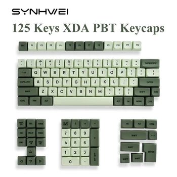 125 Kľúče XDA PBT Keycaps Nastaviť Matcha Zelená pre 61/64/68/75/87/98/104/108 Tlačidlá Mechanické Klávesnice pre Cherry/Gateron/Otemu/Kailh