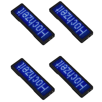 4X Bluetooth LED Názov Odznak Nabíjateľná Svetlo Prihlásiť DIY Programovateľné Posúvanie tabúľ Displej LED,Typ 5