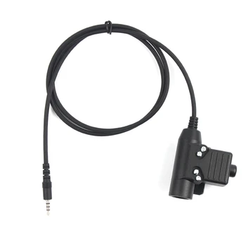 U94 PTT+7.1 mm black HD01 Taktické Bowman Elite II Rádio Slúchadlo Headset Mikrofón pre 3,5 mm telefón audio jack