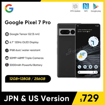 Google Pixel 7 Pro 5G Smartphone Android 13 Octa-Core Mobile Telefón 6.7