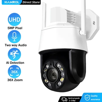 5MP PTZ Wifi Kamera HD 36XZoom Max 100M Nigtvision AI Ľudských Detekcie obojsmerné Audio Vonkajšie Bezdrôtové IP Kamery ICSEE H. 265X