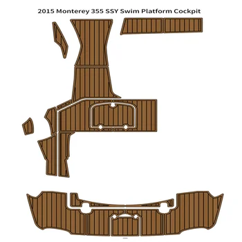 2015 Monterey 355 SSY Plávať Platformu Kokpitu Pad Loď EVA Pena Teak Podlažie Poschodie