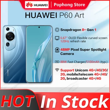 HUAWEI P60 Umenie 4G Mobilných telefónov HarmonyOS 3.1 Snapdragon 8+ Gen 1 Octa-Core 6.67 Palcový OLED 88W SuperCharge 5100mAh NFC
