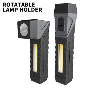 LED + KLAS baterka s perom klip otočná chvost s magnetom silné svetlo blesku pracovné svetlo