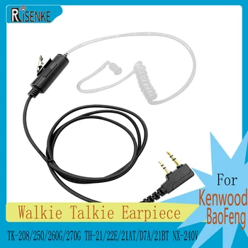 RISENKE Slúchadlo Headset pre Kenwood TK208 TK220 TK248 TK250 TK260G TK270G TH22E TH21AT THD7A TH21BT NX240V NX420 Walkie Talkie