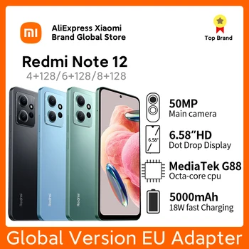 Globálna Verzia Xiao Redmi Poznámka 12 Smartphone 6GB/8GB 128GB 33W Plnenie Snapdragon 685 120Hz AMOLED 50MP Fotoaparát, Mobilný Telefón