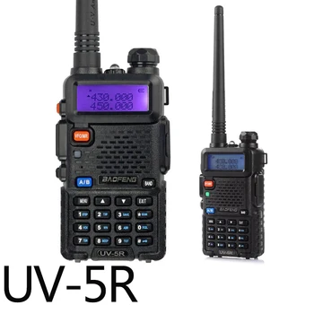 1pcs Pôvodné Baofeng uv 5r walkie talkie na stavbe Dualband VHF/UHF 136-174MHz & 400-520MHz FM PortableTransceiver