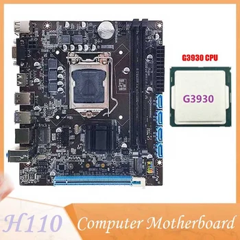 H110 Ploche základnej Doske Počítača základná Doska základná Doska Podporuje LGA1151 6/7 Generácia CPU Dual-Channel DDR4 Pamäte+G3930 CPU