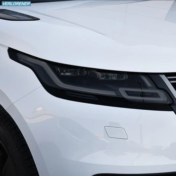 2 Ks Auto Svetlometu Ochranný Film Údené Čierny Odtieň Zábal Vinyl Transparentné TPU Nálepka Pre Range Rover Velar L560 2017-Na