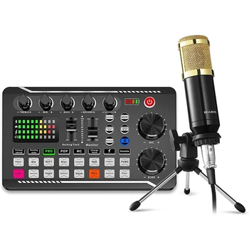 Podcast Zariadenia Zväzok, Zvuková Karta, Mikrofón (120KHz/24 Bit) a Profesionálny Audio Mixer pre Streamovanie Hier