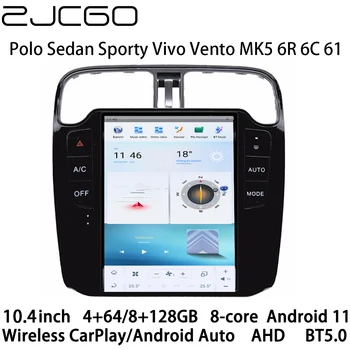 ZJCGO Auto Multimediálny Prehrávač Stereo GPS Rádiový Navigačný Android Obrazovka pre Volkswagen Polo 5 Sedan Športový Vivo Vento MK5 6R 6C