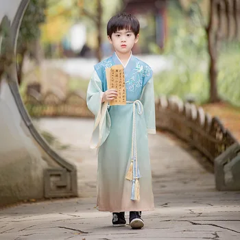 2023 Nový Príchod Chlapci Hanfu Starovekej Číne Preppy Štýl Handričkou Deti Ľudové Tanečné Predstavenie Kostýmy Deti Tradičné Tang Oblek