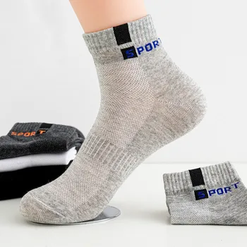 5 Párov Mužov Bavlnené Ponožky Business Ponožky Priedušná Jar Bežné Ponožky Tenké Ponožky Nastaviť Letné Športové Členkové Ponožky Pack