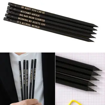 5 KS Zábavné Povolanie Ceruzka Súbor Drevené Ceruzky Motivačný Ceruzky pre Školy Kancelárske potreby, Kreatívne Grafické efekty