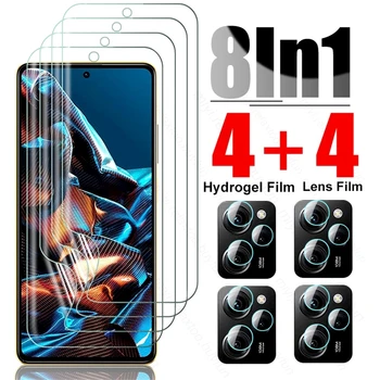 8In1 Mäkké Hydrogel Film pre Xiao Poco X5 X 5 Pro X5Pro 5G Fotoaparát Sklo Na Poko Poxo Málo PocoX5pro 5G Screen Protector Film