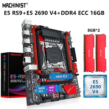 STROJNÍK RS9 X99 Doska Set Kit Xeon E5 2690 V4 Procesor LGA 2011-3 CPU 16 G=8Gx2 DDR4 Pamäte RAM, WIFI NVME M. 2 SATA
