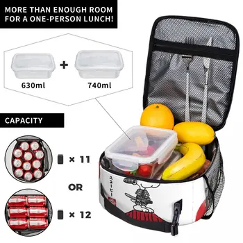 Izolované Obed Tote Bag Japonsko Umelecké Zábavné Beagle Psa Samuraj Obed Kontajner IN Trendy Tepelnej Chladnejšie Bento Box Pre Školy