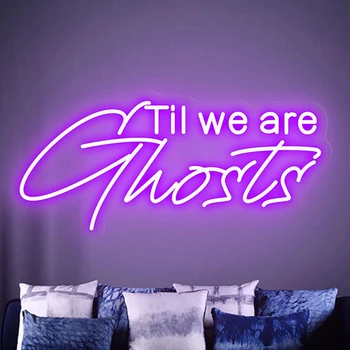Til Sme Ghost Neónový Nápis Svadobné Pozadie Neon Znaky Gotickej Domova Výročie Darček Halloween Party Dekorácie Led Svetla