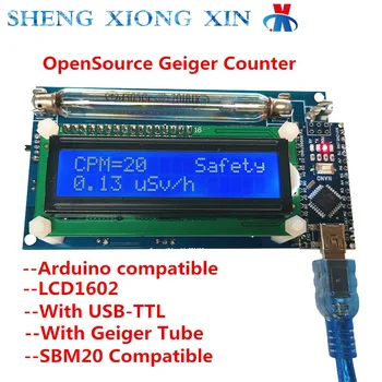 1pcs HOBBY open source geigerovy modulu Miller GM trubice detektor žiarenia LCD displej