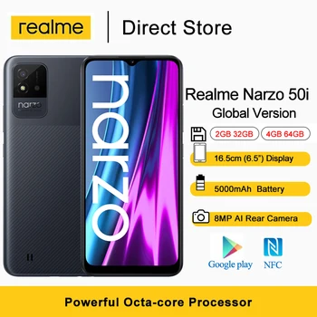 Globálna Verzia Realme Narzo 50i NFC Smartfónov 2GB/4GB RAM 6.5
